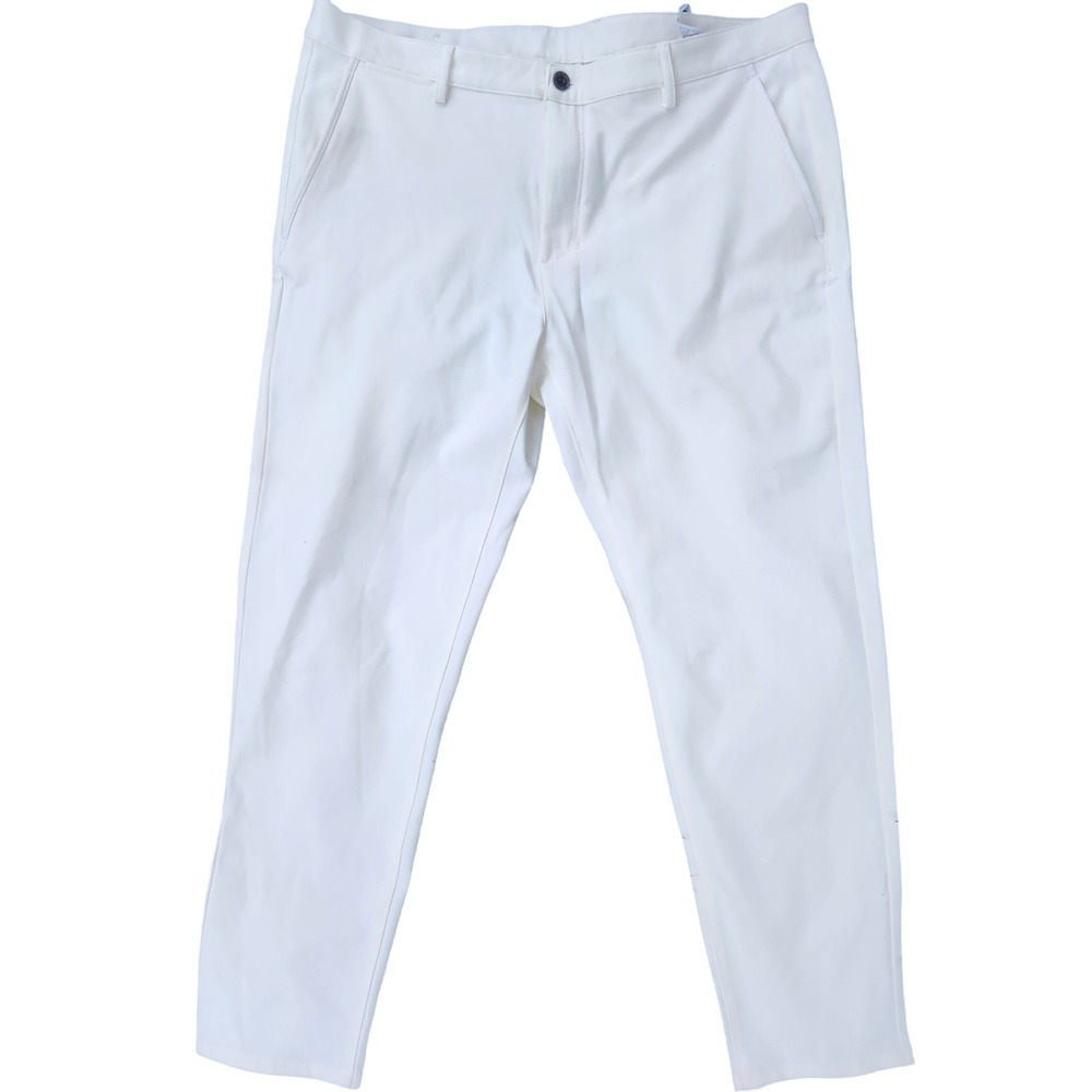 Zara Mens White Melange‎ Bi-Stretch Dress Pants Trousers Size 38